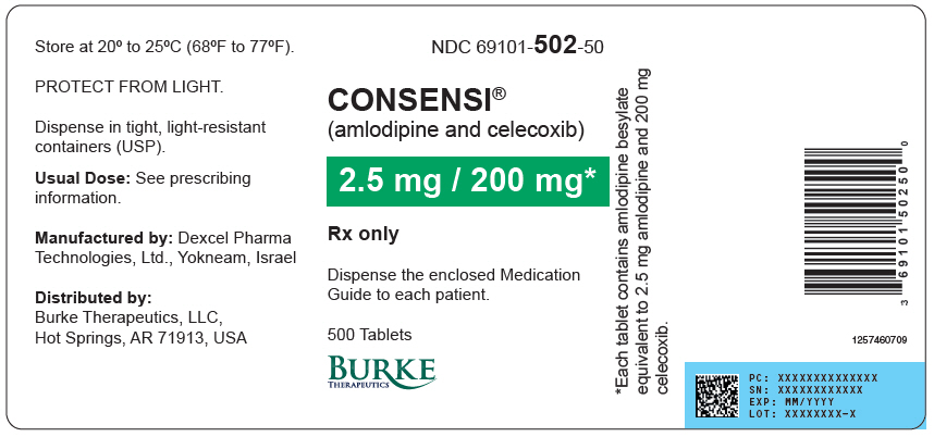 PRINCIPAL DISPLAY PANEL - 2.5 mg / 200 mg Tablet Bottle Label