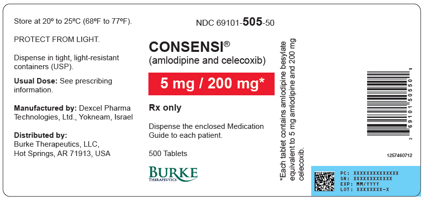 PRINCIPAL DISPLAY PANEL - 5 mg / 200 mg Tablet Bottle Label