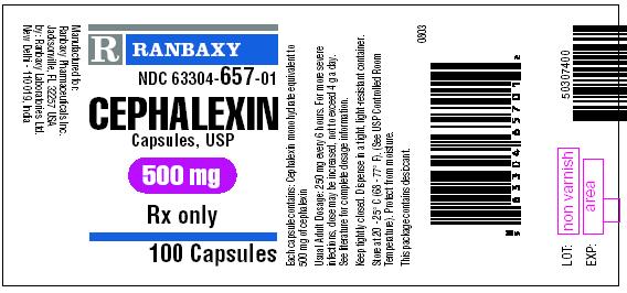 500 mg Capsules Bottle Label