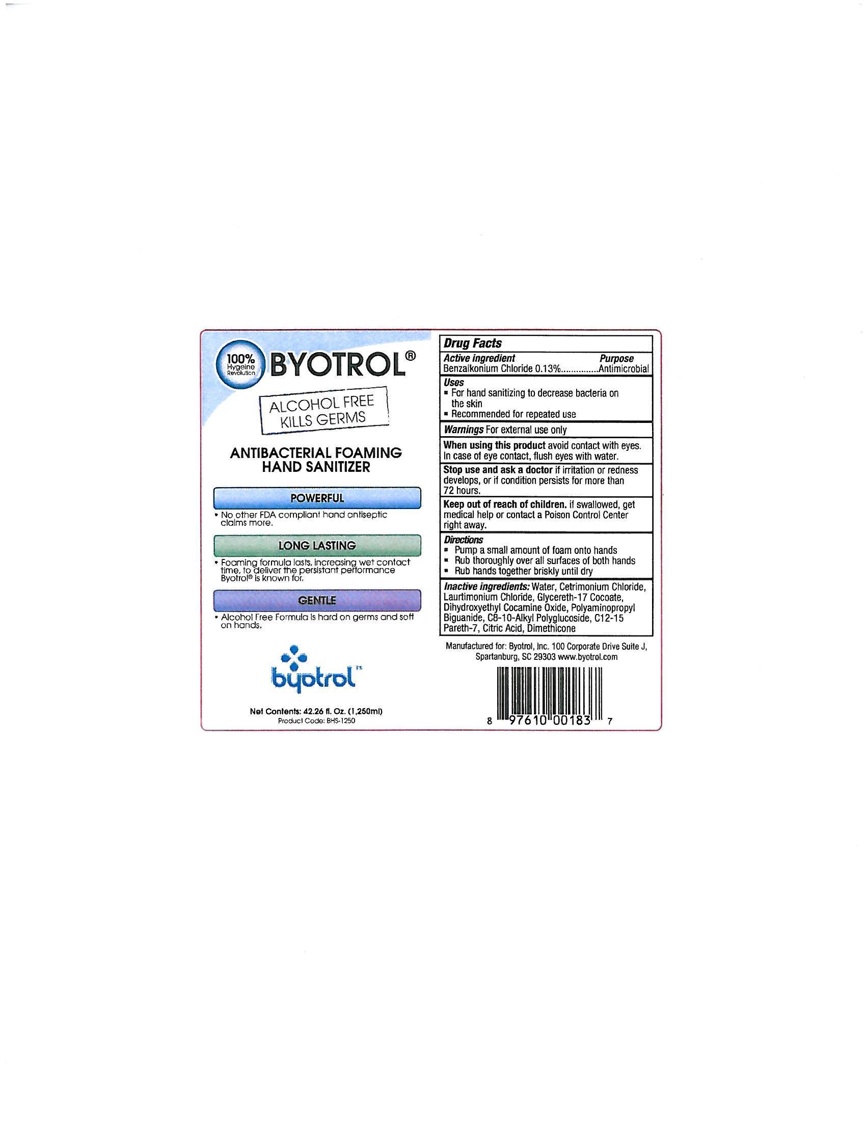 Byotrol Antibacterial Foaming Hand Sanitizer | Benzalkonium Chloride Liquid while Breastfeeding
