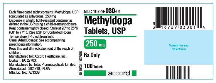 Methyldopa Tablets 250mg Label