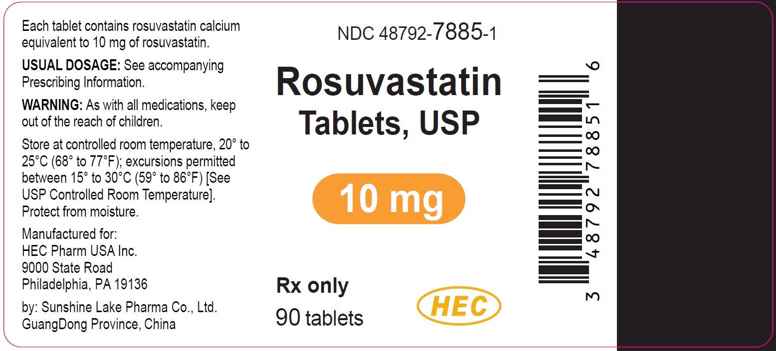 Rosuvastatin Tablets, 10mg Bottle Label 90 tablets