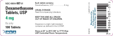 This is the 4 mg container label