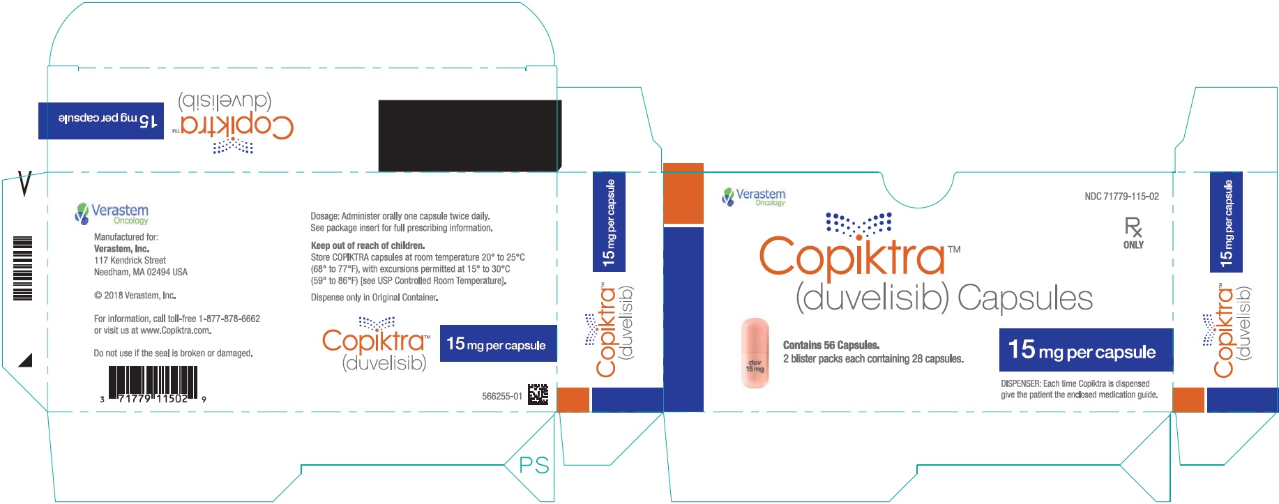 15 mg Capsule 28 Days Pack Carton Label