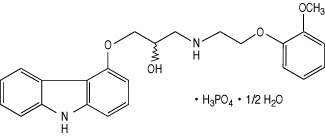 carvedilol phosphate chemical structure