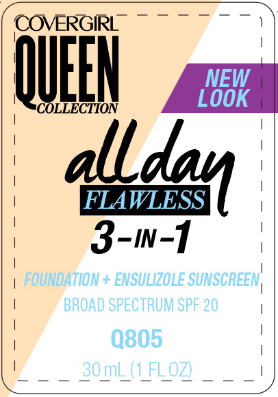Principal Display Panel - Covergirl Queen Collection All Day 805 Label
