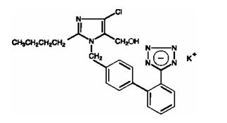 image of losartan potassium chemical structure