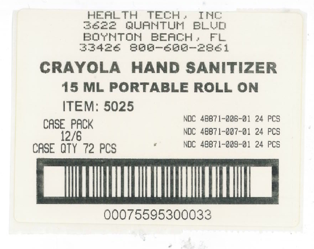 Crayola roll on shipper label