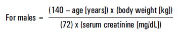 creatinine clearance in adults