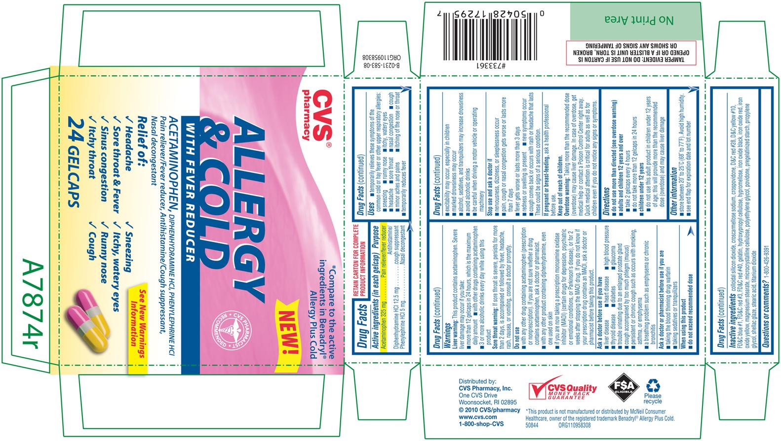 Allergy And Cold | Acetaminophen, Diphenhydramine Hcl And Phenylephrine Hcl Capsule, Gelatin Coated Breastfeeding