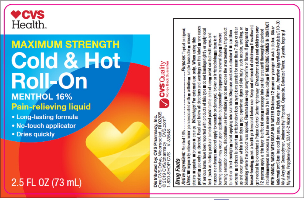 Principal Display Panel - Cold & Hot Roll-On Menthol 16% Container Label
