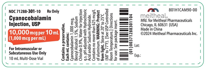 PRINCIPAL DISPLAY PANEL – Cyanocobalamin Injection, USP, 10 mL Vial Label