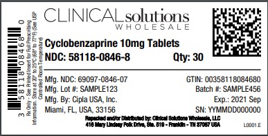 Cyclobenzaprine 10mg tablet 30 count blister card