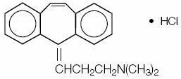 Structural Formula for Cyclobenzaprine Hydrochloride.