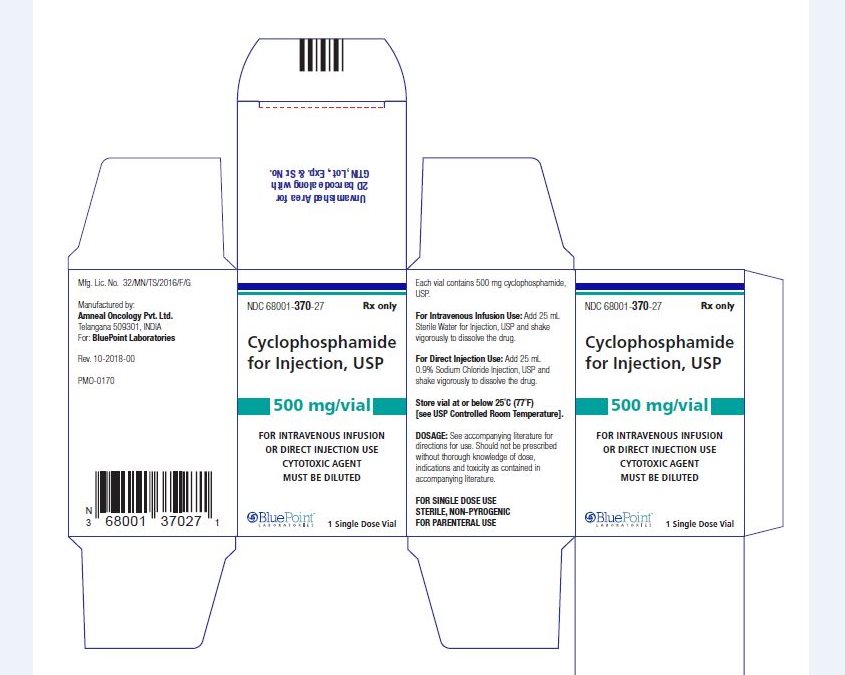 Cyclophosphamide for Injection 500mg/vial Carton