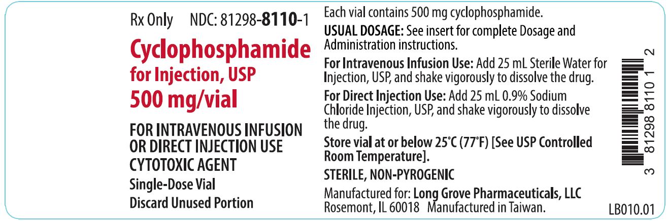 Cyclophosphamide for injection, 500mg Vial Label
