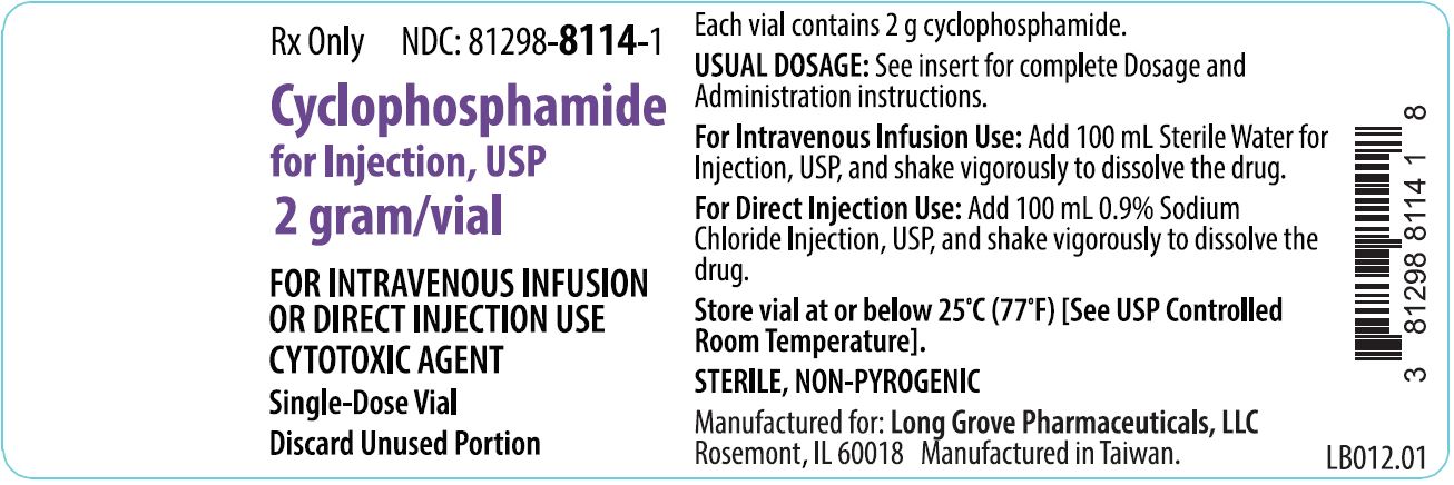 Cyclophosphamide for injection, USP 2g Vial Label