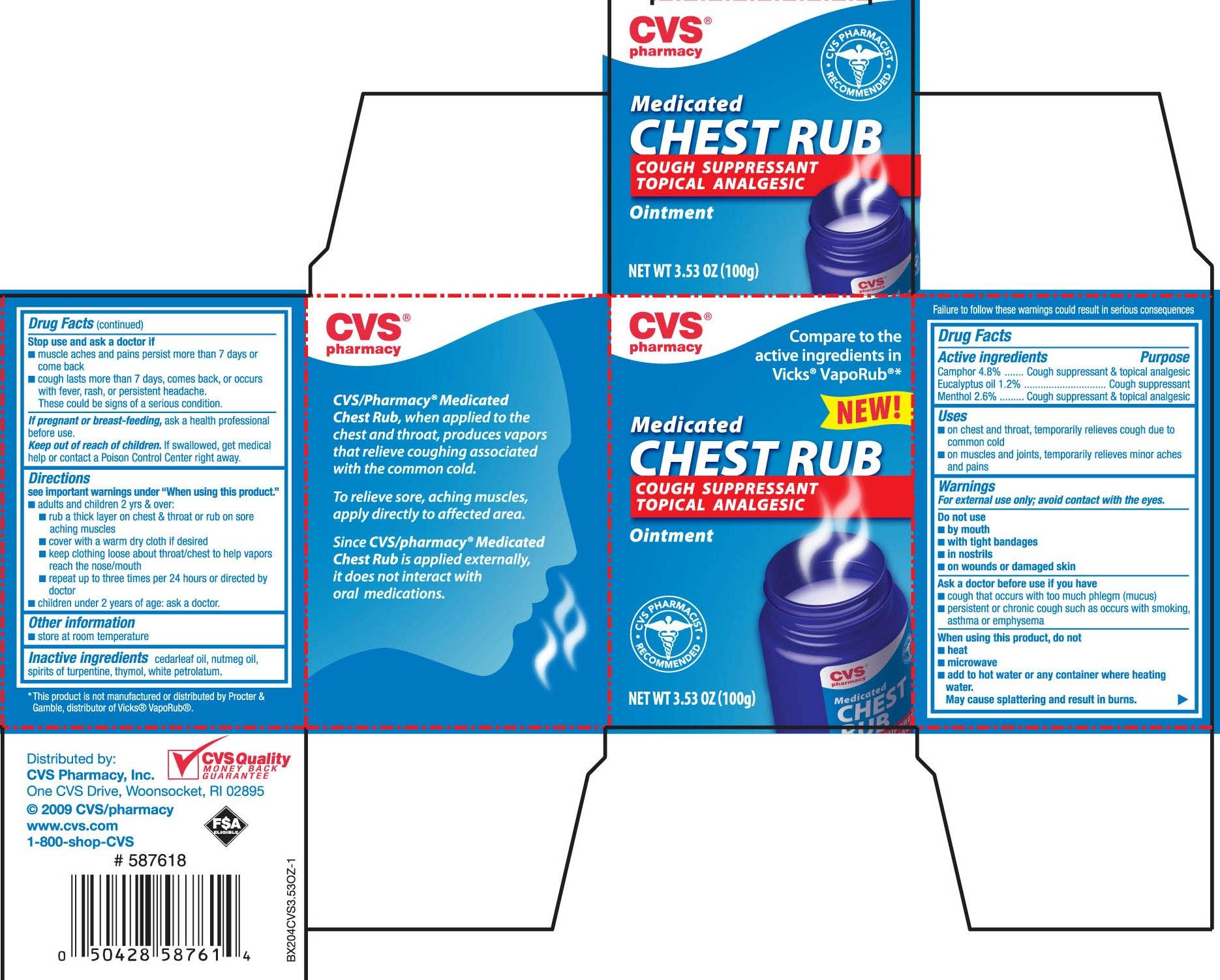 Is Cvs Chest Rub | Camphor, Eucalyptus Oil And Menthol Ointment safe while breastfeeding
