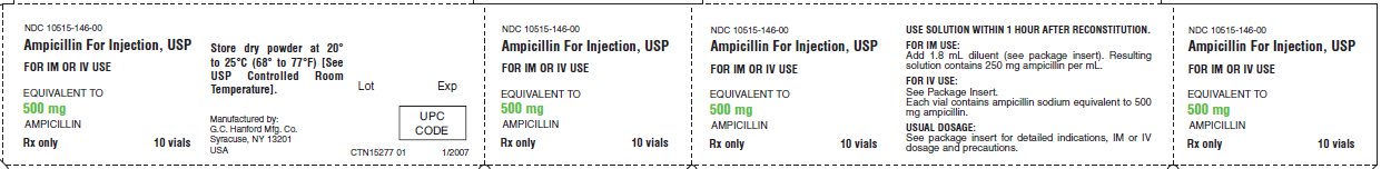 500 mg Ampicillin for Injection tray
