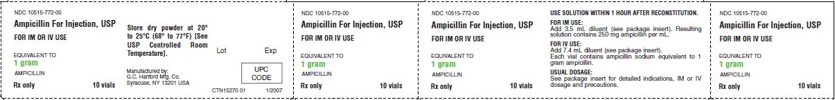 1 g Ampicillin for Injection tray