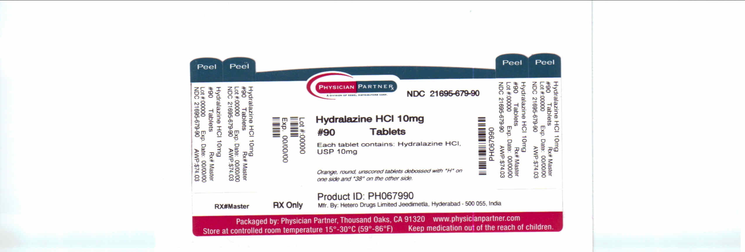 Hydrazaline HCL 10mg