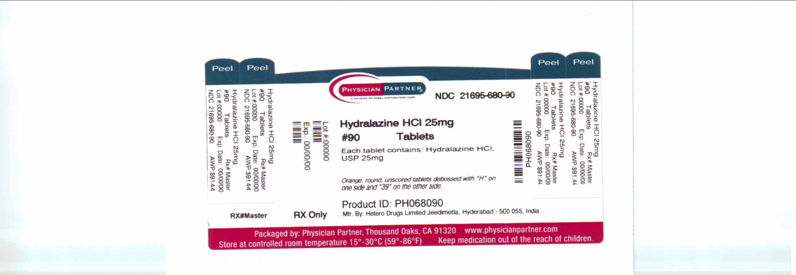 Hydrazaline HCL 25mg