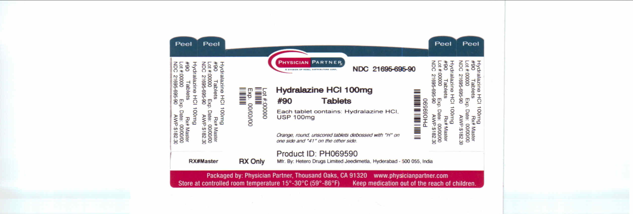 Hydrazaline HCL 100mg