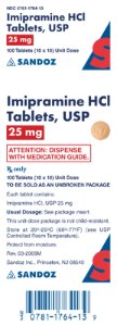 Imipramine Hydrochloride 25 mg Blister Pack Carton