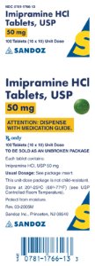 Imipramine Hydrochloride 50 mg Blister Pack Carton