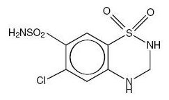 Chemical Structure-HYDROCHLOROTHIAZIDE