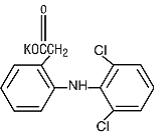 Structural Formula for Diclofenac Potassium