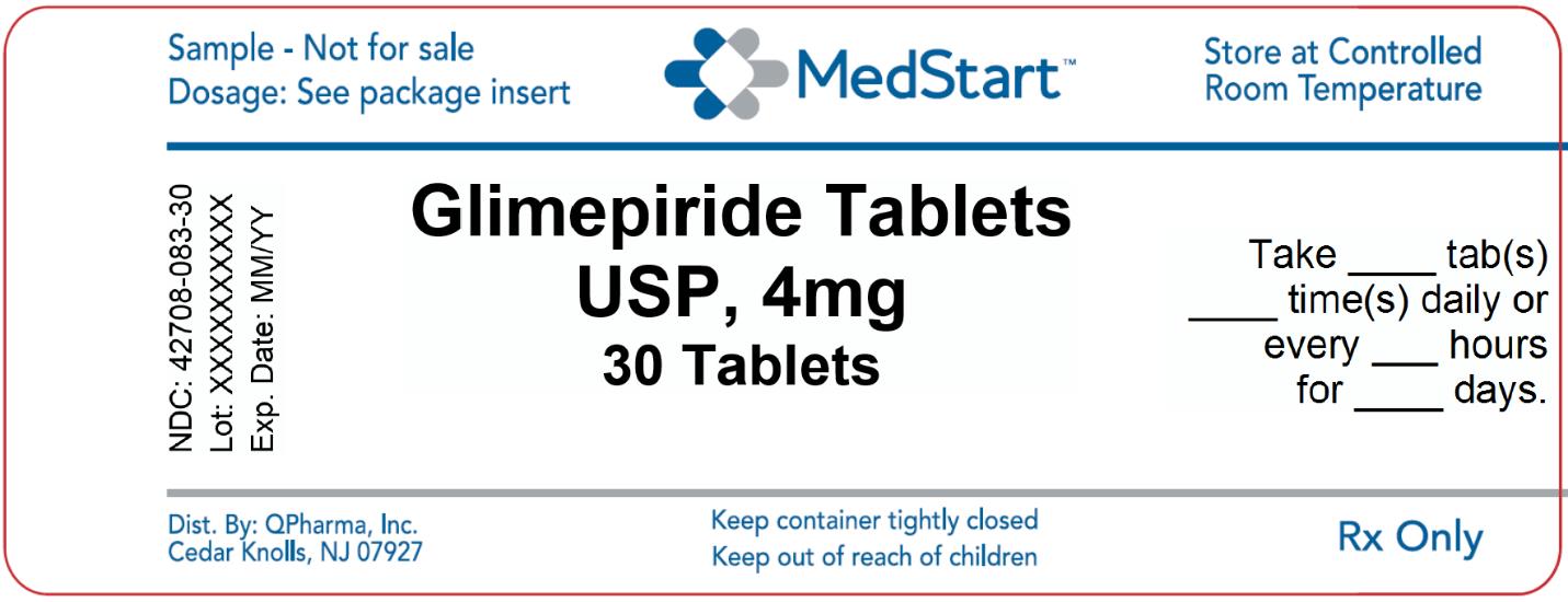42708-083-30 Glimepiride Tablets USP 4mg x 30 V2