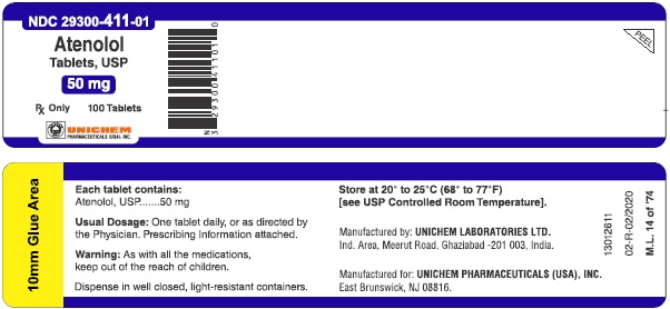 Atenolol Tablets USP, 50 mg - 100 T