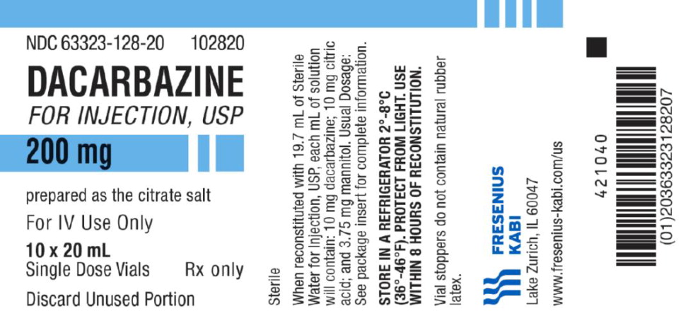 PACKAGE LABEL - PRINCIPAL DISPLAY – Dacarbazine 200 mg Tray Label

