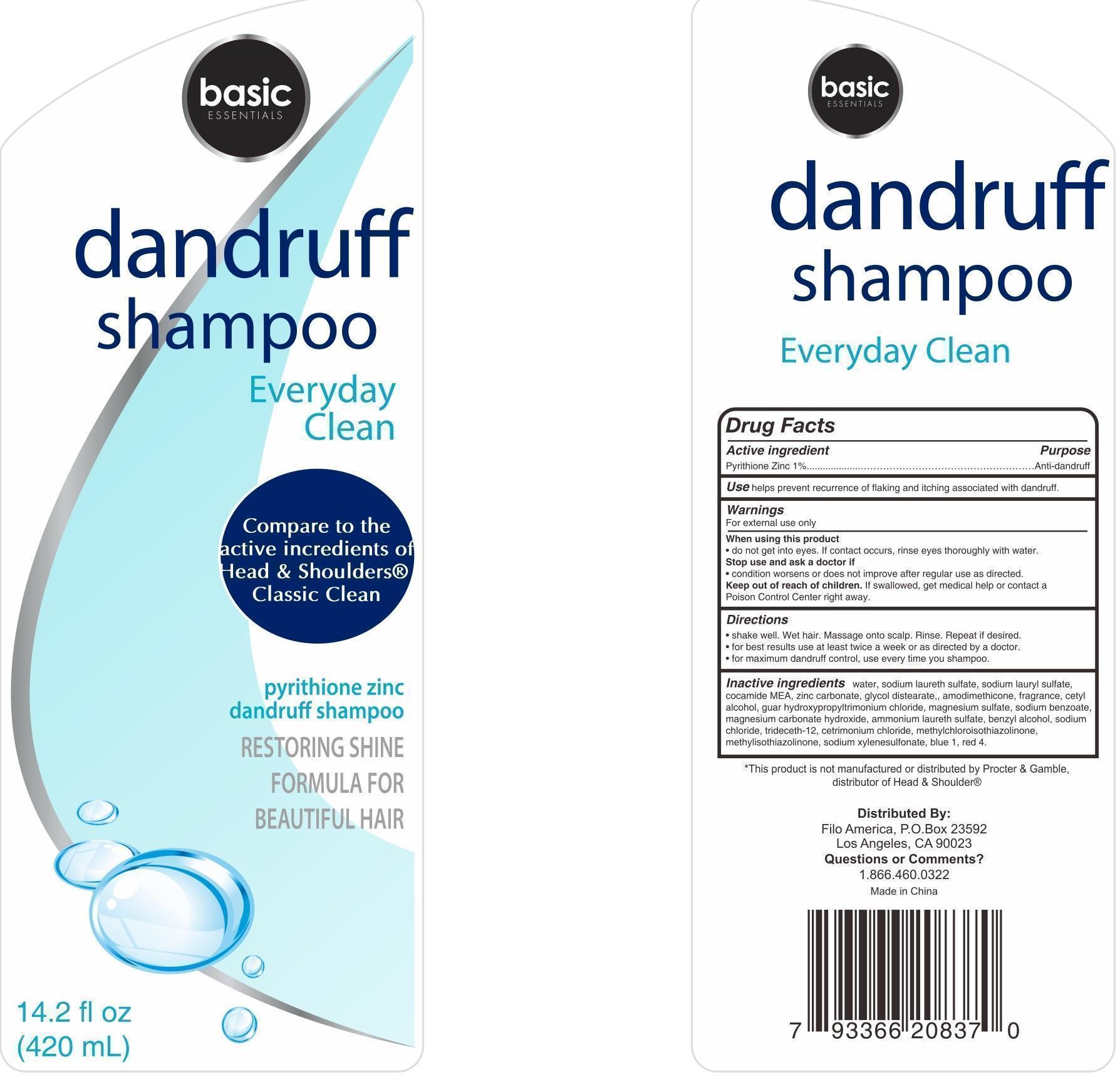 Basic Essentials Dandruff Everyday Clean | Pyrithione Zinc Shampoo Breastfeeding