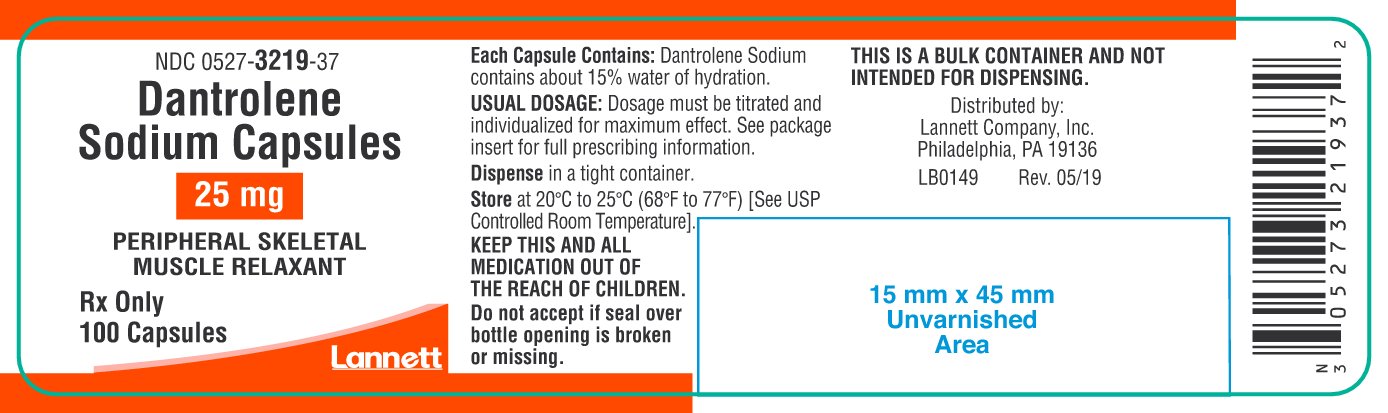 Dantrolene Sodium Container Label-25mg