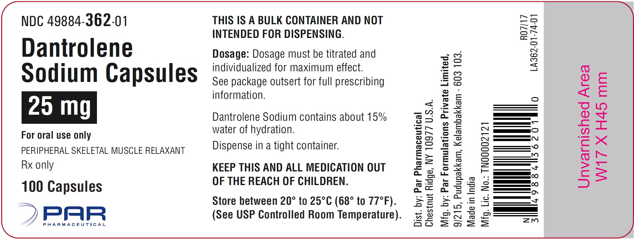 Principal Display Panel - 25 mg Capsule Bottle Label