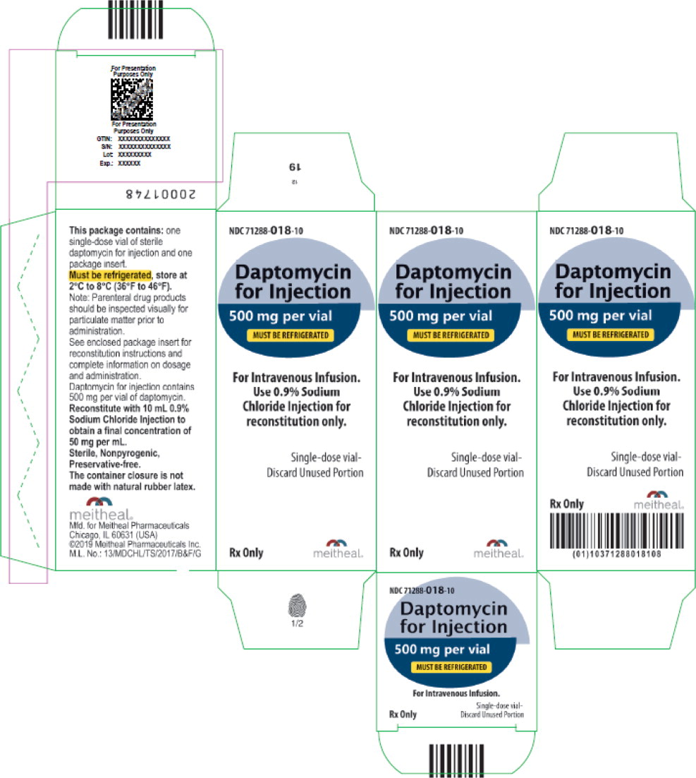 Principal Display Panel – Daptomycin for Injection, 500 mg Carton