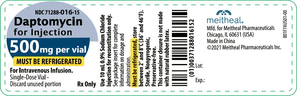 PRINCIPAL DISPLAY PANEL – Daptomycin for Injection, 500 mg Container Label