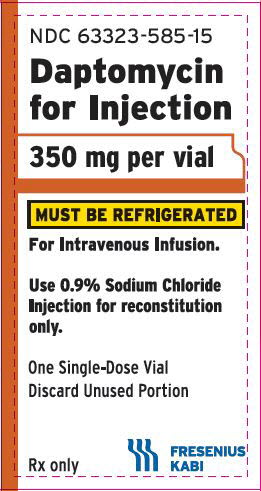 PACKAGE LABEL – PRINCIPAL DISPLAY PANEL – Daptomycin 350 mg Carton Panel