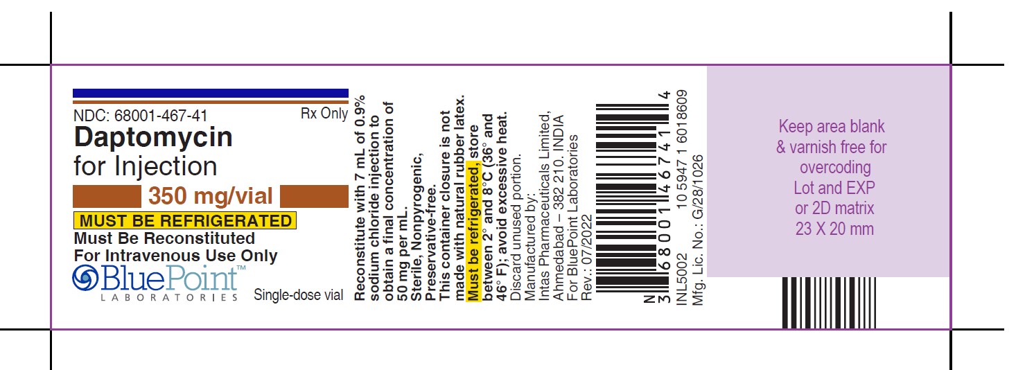 Daptomycin for Injection 350mg/vial - label