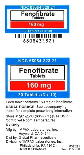 Fenofibrate tablets 160 mg label