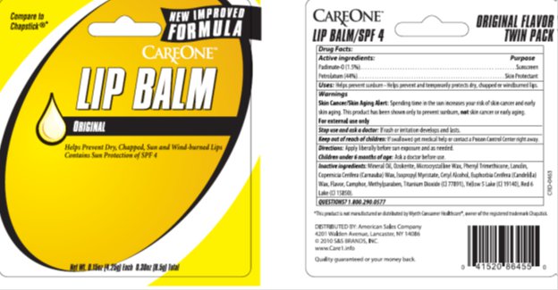 Care One SPF 4 Original Lip Balm Card