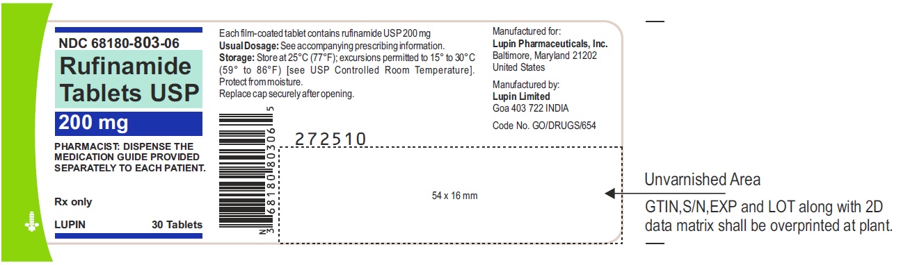 NDC 68180-803-06
Container Label of 30 Tablets
