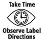 Take time observe label logo