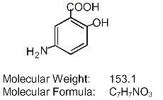 Mesalamine structural formula
