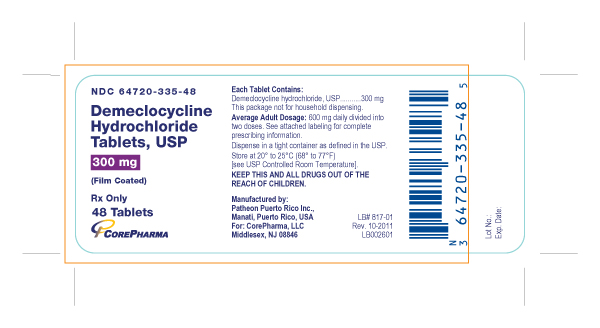 Demeclocycline HCl Tablets, USP 300 mg 48 ct.