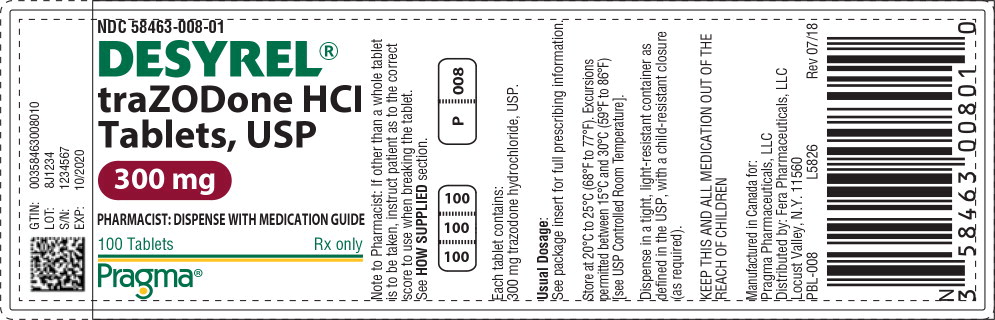 Principal Display Panel - Desyrel 300 mg Label
