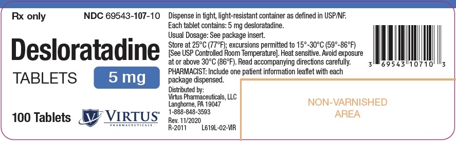 5 mg Tablet Bottle Label, 100-count