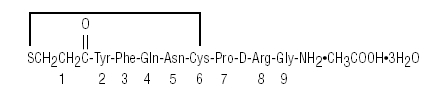 Structural Formula of Desmopressin acetate